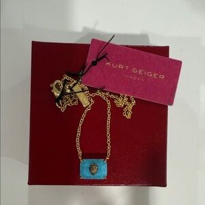 Kurt Geiger Turquoise and Gold Necklace